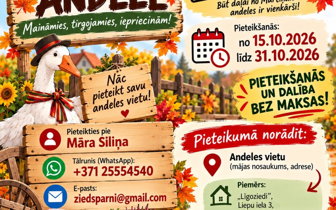 Lielaucē organizējam Mārtiņdienas andeli!
